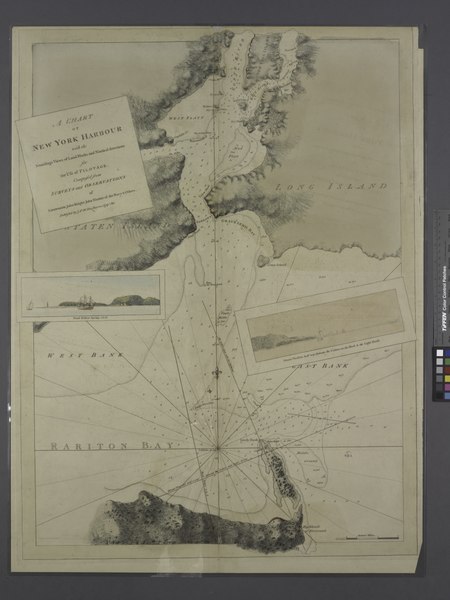 File:A chart of New York Harbour - with the soundings, views of land marks and nautical directions for the use of pilotage - composed from surveys and observations of lieutenants John Knight, John Hunter NYPL1692866.tiff