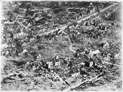 Aerial view of ruins of Vaux, France, 1918, ca. 03-1918 - ca