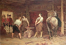 Rebel Hunting : la recherche des Jacobites chez les habitants vue par John Seymour Lucas en 1884.