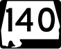 Маркер State Route 140 