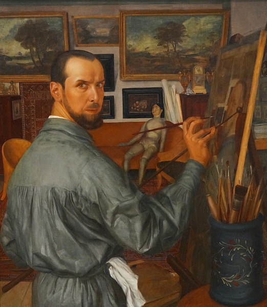 File:Alexander Yakolev (1887-1938), Self-Portrait (1917), oil on canvas, New Tretyakov Gallery, Moscow, Inv. 9149.jpg