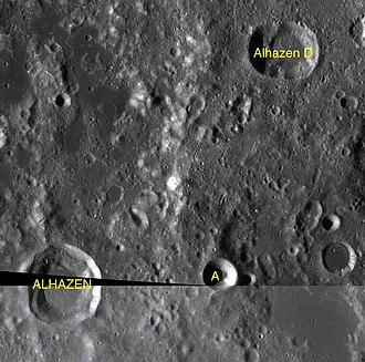 Satellite craters of Alhazen, LRO image Alhazen sattelite craters map.jpg