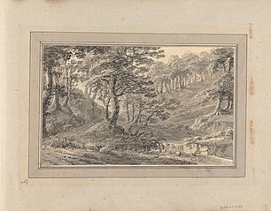 Views in England, Scotland and Wales: Tour in Scotland; Wooded landscape with stream, near Syburn?
