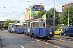 GVB 909 + 961 in de Havenstraat.