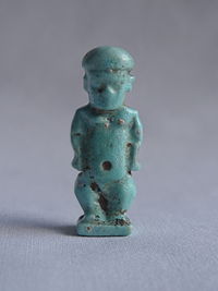 Amulette de Ptah-Patèque, faïence siliceuse, Collection particulière, France, Provenance Égypte, XXVIe-XXXe dynasties
