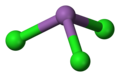 Kugel-Stab-Modell von Antimontrichlorid