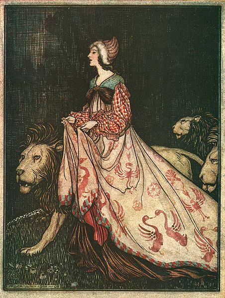 File:Arthur Rackham The Lady and the Lion.jpg