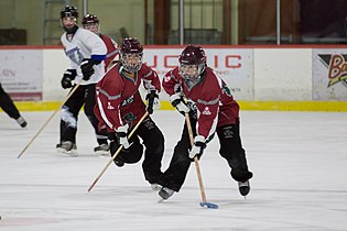 A 2018 game between the Atlantic Attack and Richmond Hill Lightning. Atlantic Attack Ringette Team.jpg