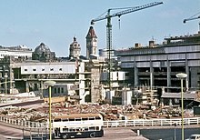 The library under construction in 1973. BCL74.jpg