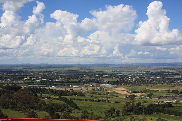 Bathurst and its surrounds from Mount Panorama