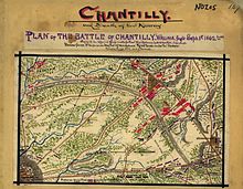 During the Civil War, Chantilly stretched to the intersection of West Ox Road and Monument Drive, shown in this original map of the Battle of Chantilly at the "GAP" between the two railroad grades to the immediate southeast of "A.P. Hill" BattleOfChantillyMap.jpg