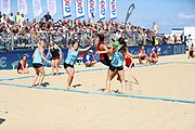 Deutsch: Deutsche Beachhandball-Meisterschaften 2022; Tag 3: 7. August 2022 – Frauen,Finale, Beach Bazis Schleissheim – Minga Turtles Ismaning 2:1 (20:26, 24:20, 8:6) English: German Beach handball Championships; Day 3: 7 August 2022 – Women Final – Beach Bazis Schleissheim Vs Minga Turtles Ismaning 2:1 (20:26, 24:20, 8:6)