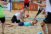 Deutsch: Beachhandball Europameisterschaften 2019 (Beach handball Euro); Tag 6: 7. Juli 2019 – Männerfinale, Dänemark-Norwegen 2:0 (25:18, 19:16) English: Beach handball Euro; Day 6: 7 July 2019 – Men's Final – Denmark-Norway 2:0 (25:18, 19:16)