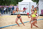 Deutsch: Beachhandball bei den Olympischen Jugendspielen 2018; Tag 5, 10. November 2018; Mädchen, Hauptrunde - Chinese Taipei (Taiwan)-Paraguay 2:0 English: Beach handball at the 2018 Summer Youth Olympics at 11 October 2018 – Girls Main Round – Chinese Taipei (Taiwan)-Paraguay 2:0