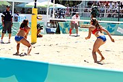 Deutsch: Beachvolleyball bei den Olympischen Jugendspielen 2018; Tag 9, 15. Oktober 2018; Mädchen, Viertelfinale: Puerto Rico-Russland 0–2 (12–21/10–21) English: Beach volleyball at the 2018 Summer Youth Olympics at 15 October 2018 – Girls Quarterfinals: Puerto Rico-Russia 0–2 (12–21/10–21)