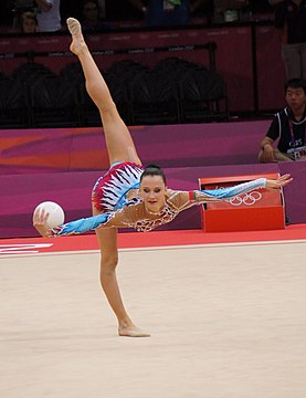 Belarus Rhythmic gymnastics team 2012 Summer Olympics 09 (cropped).jpg