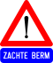 Belgian traffic sign A51 + zachte berm.svg