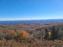 View of Blue Ridge Mountains from Grandfather Mountain in North Carolina Blue Ridge Parkway by Grandfather Mountain NC.jpg