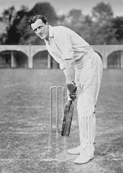 Bosanquet's batting stance, photographed by George Beldam in 1905