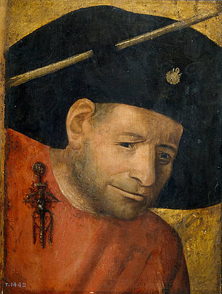 <i>Head of a Halberdier</i> Painting by a follower of Hieronymus Bosch
