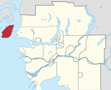 Location of Bowen Island in Metro Vancouver