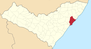 Localização de Maceió em Alagoas