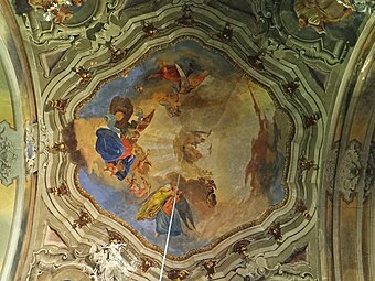 Fresque de la croisée du transept : Assomption de la Vierge.