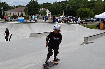Bridgewater Skate Park, located on York Street, opened in 2018. Bridgewater Skate Park.jpg