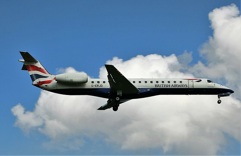 File:British Airways G-ERJD Embraer 145 Birmingham (2) (21766891434).jpg