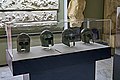 Bronze Corinthian type helmets, 8th - 6th cent. B.C. Athens War Museum.