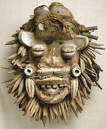 Máscara ritual pueblo Gio