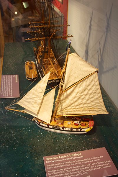 File:Buckler's Hard Maritime Museum 29 - Revenue Cutter Antelope.jpg