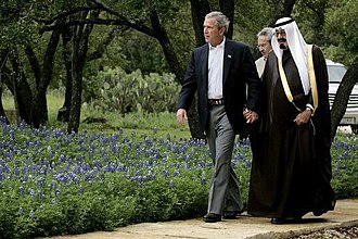 George W. Bush and future King Abdullah of Saudi Arabia holding hands struck a nerve with the American people. Bush-abdullah1.jpg