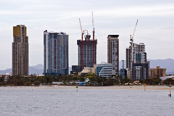 The Gold Coast Broadwater commercial district c. 2008