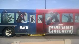Immagine Captain America Civil War Bus at DHS (27127568594).jpg.