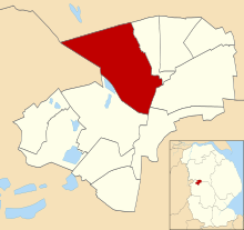 Location of Carholme ward Carholme ward in Lincoln 2007.svg