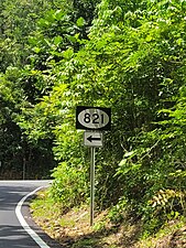 PR-630 south at PR-821 intersection in Abras, Corozal