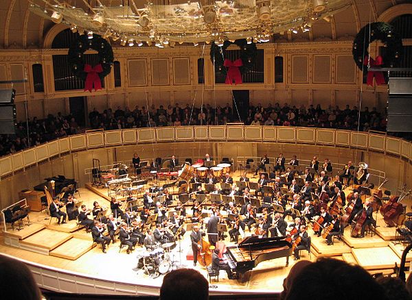 The Orchestra performs in Orchestra Hall at the Chicago Symphony Center