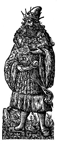Imaginary depiction of Krakus in Chronica Polonorum