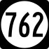 State Route 762 işaretçisi