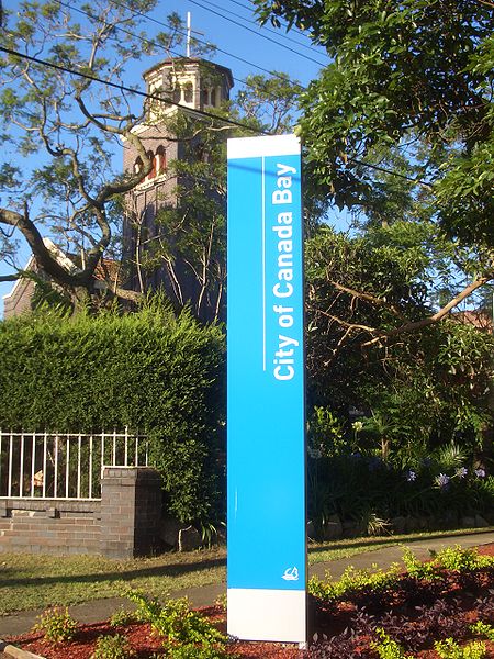 City of Canada Bay sign, Concord Road, North Strathfield