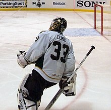 Climie playing for the Texas Stars in a 2010 playoff game. Climes.jpg