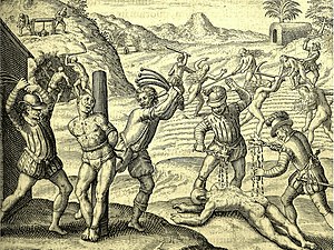 Conquistadors' abuses of Amerindians (1598 edition for las Casas' book).jpg