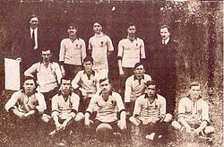 The Corinthians squad that won its first title in 1914.