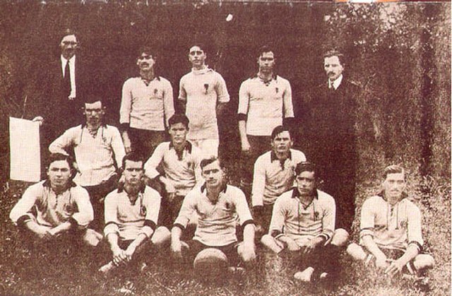 The Corinthians squad that won its first title in 1914