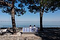 Image 611Couple sitting on a bench, Parque das Nações, Lisbon, Portugal