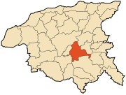 Ubicación de Chlef, Argelia dentro de la provincia de Chlef