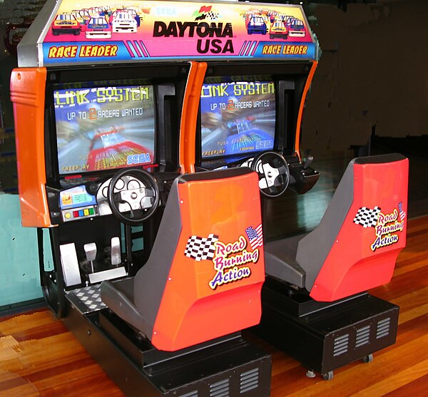 Daytona USA (1994) twin-seat arcade cabinet