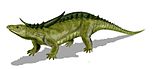 Desmatosuchus, one of the largest aetosaurs at 16 feet long