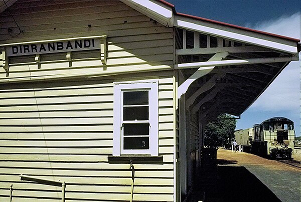 Dirranbandi station with 1721 on the Dirranbandi Mail bound for Toowoomba in November 1987